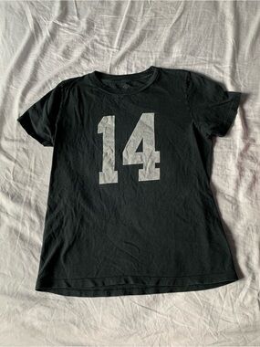 Brandy Melville Black Short Sleeve Number Tee